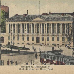 1936 - Artist's rendering of the Raczynski Library in Poznan, Poland